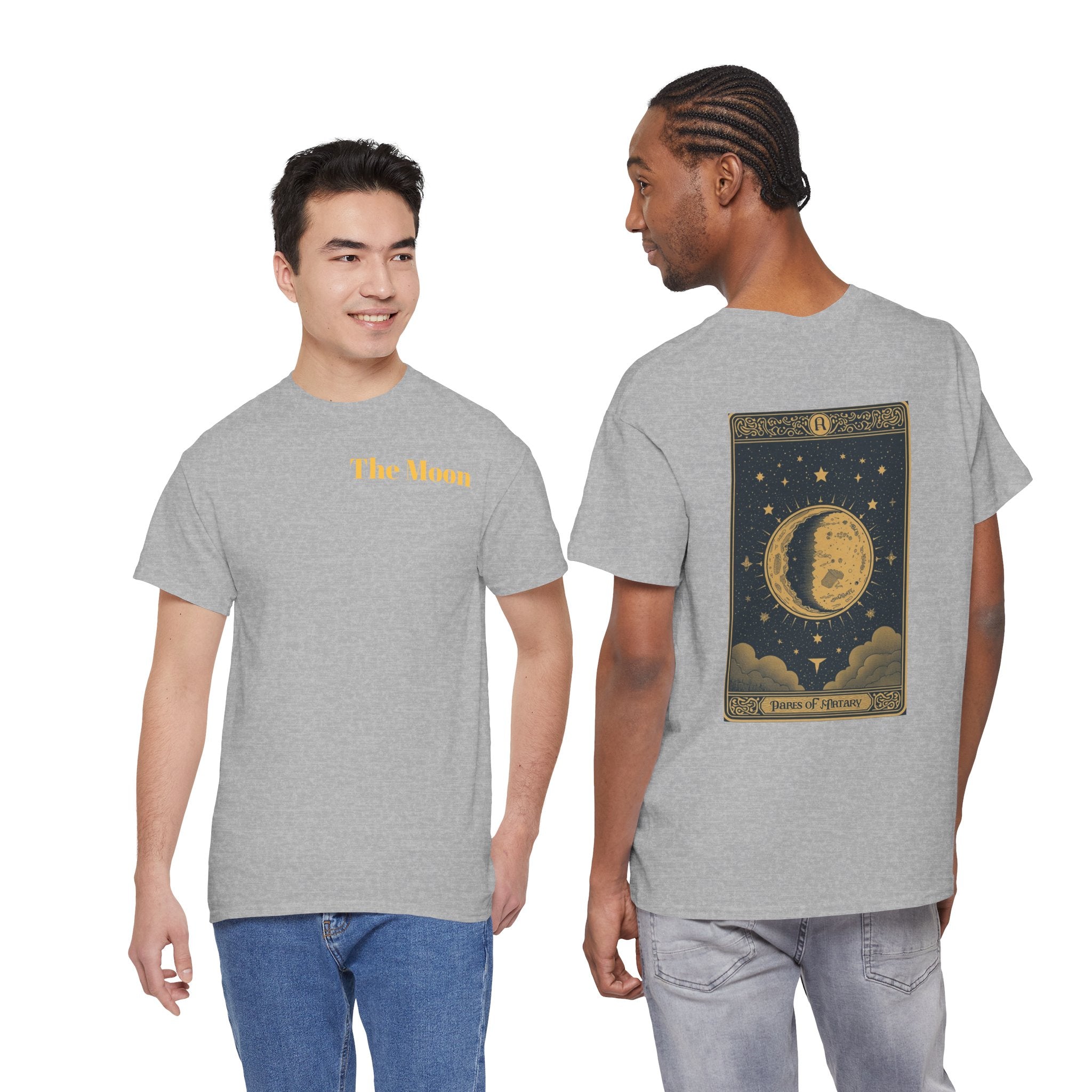 Vintage Moon Tarot Illustration Tee | Celestial Stars Night Sky Shirt