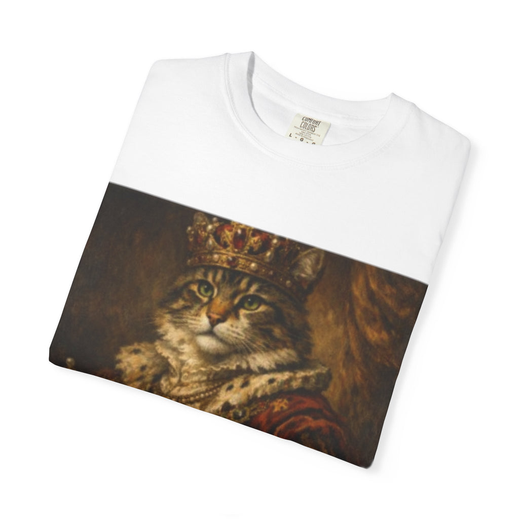 Regal Cat Portrait T-shirt | King Cat Painting, Vintage Royal Costume