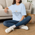 Summer Sun T-Shirt — "SUMMERS" Retro Sunrise Graphic Tee