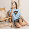 Gold and Blue Letter S Shield Tee(SupGirl) | Superhero Monogram Shirt