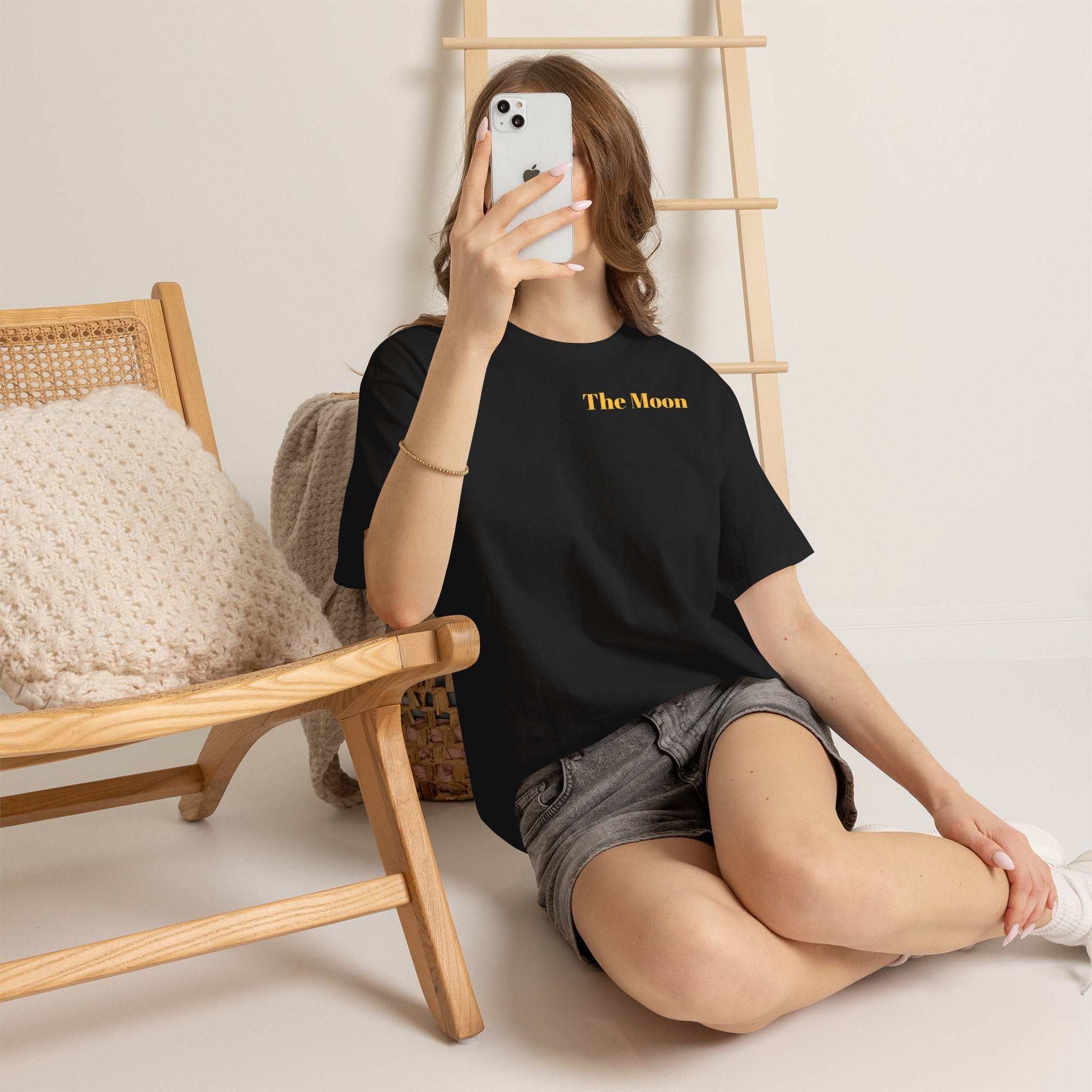Vintage Moon Tarot Illustration Tee | Celestial Stars Night Sky Shirt