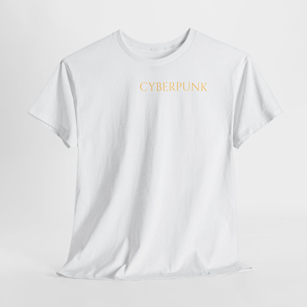 Neon Rainy Cityscape T-Shirt | Cyberpunk Night Street Scene