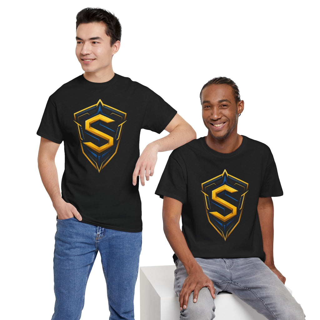 Gold Shield S logo Tee | Gaming Emblem T-shirt