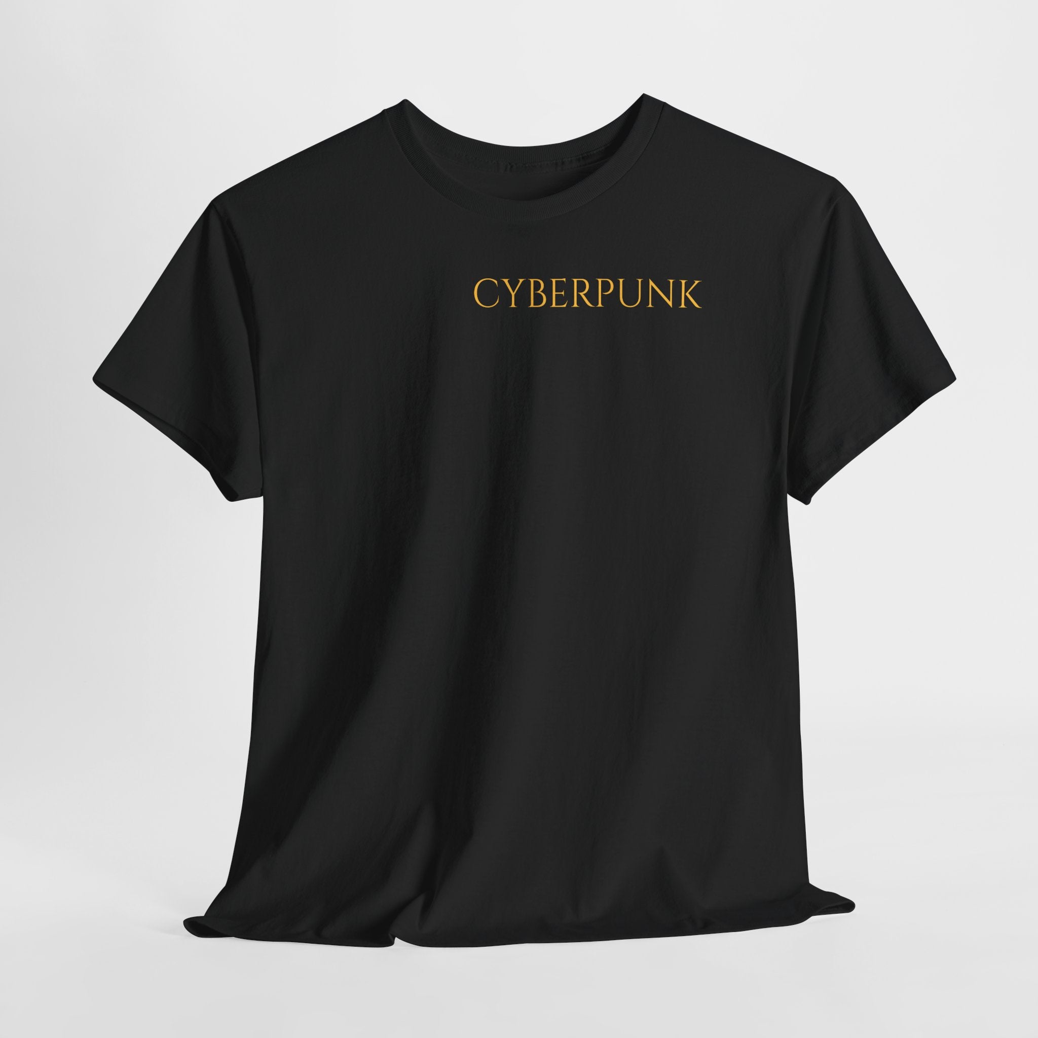 Neon Rainy Cityscape T-Shirt | Cyberpunk Night Street Scene